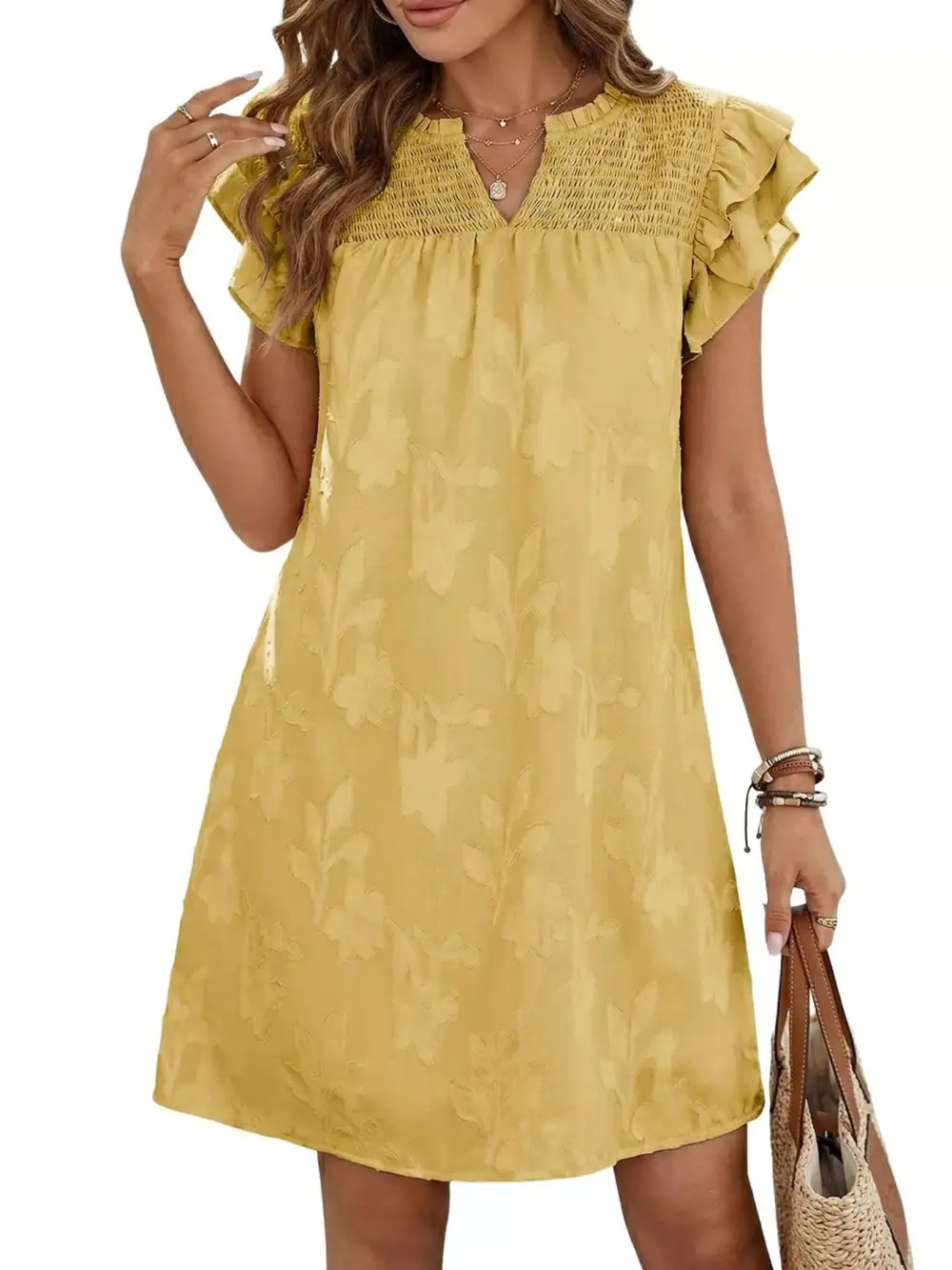Floral Ruffle Mini Dress