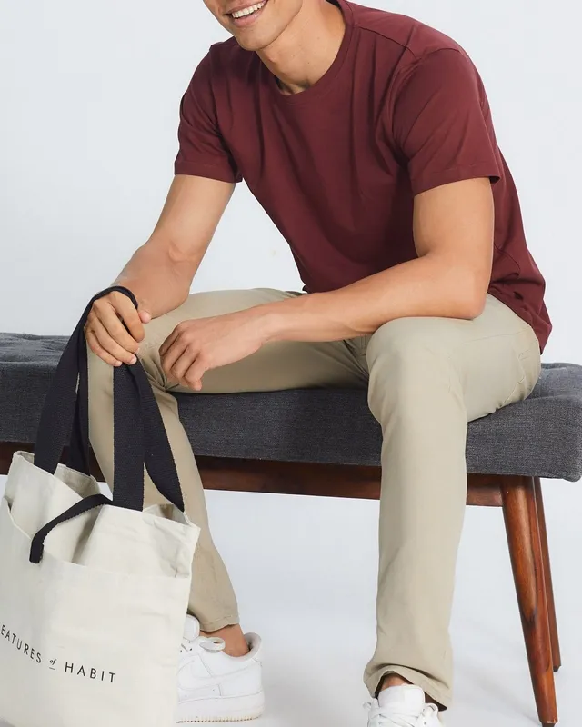 Red Cotton Crew Neck T-Shirt