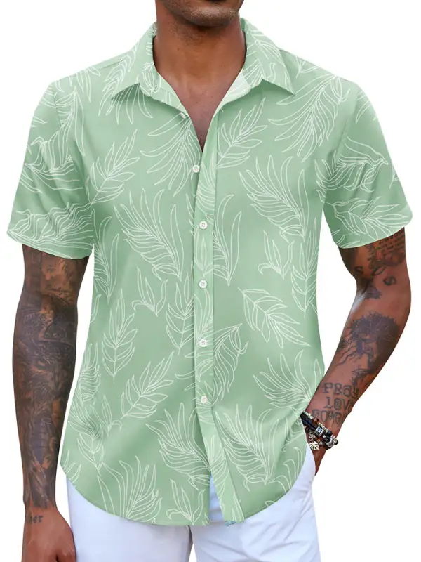 Casual Hawaiian Printed Vacation Shirt
