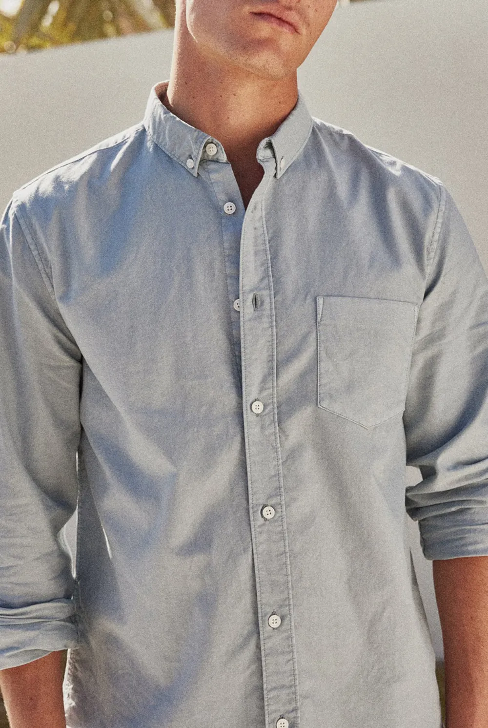 Vintage Pinstriped Oxford Long Sleeve Shirt