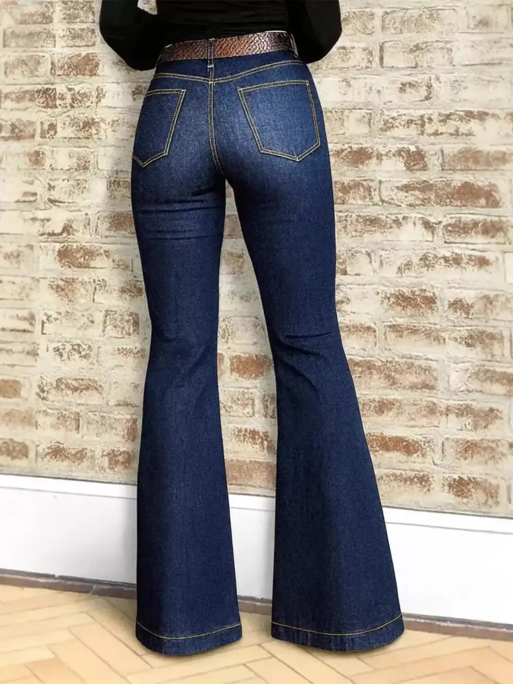 High Waist Flare Leg Denim Jeans