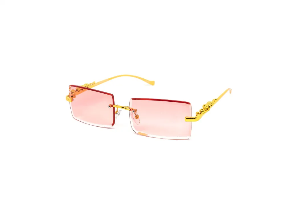 12-Pack Rimless Cat-Eye Gradient Sunglasses