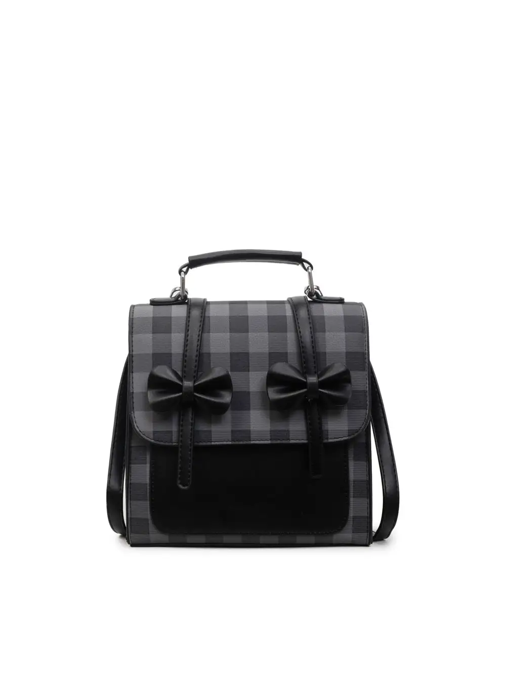 Gingham Bow Casual Backpack