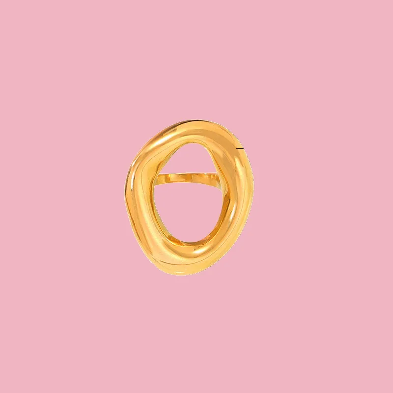 Sculpted Open Circle Ring