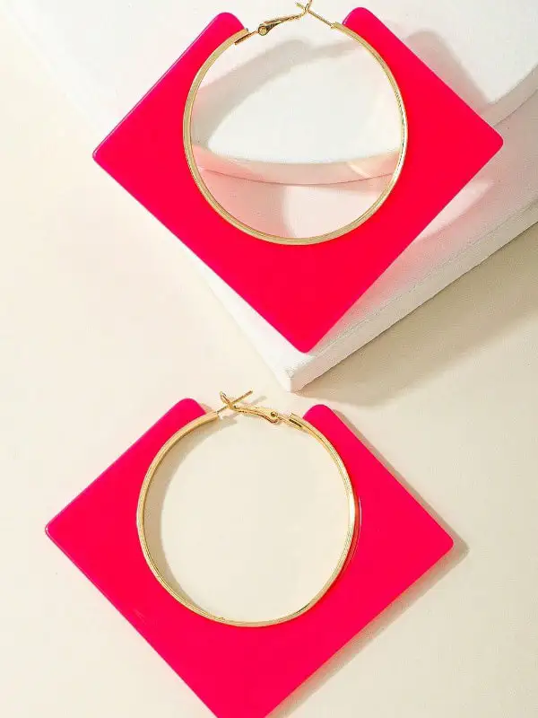 Streamlined Openwork Drop Earrings