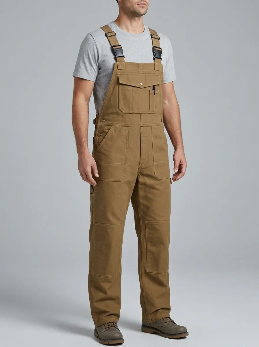 Men's Canvas Bib Work Overalls