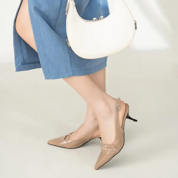 Buckle Strap Pointed Toe Stiletto Sandals