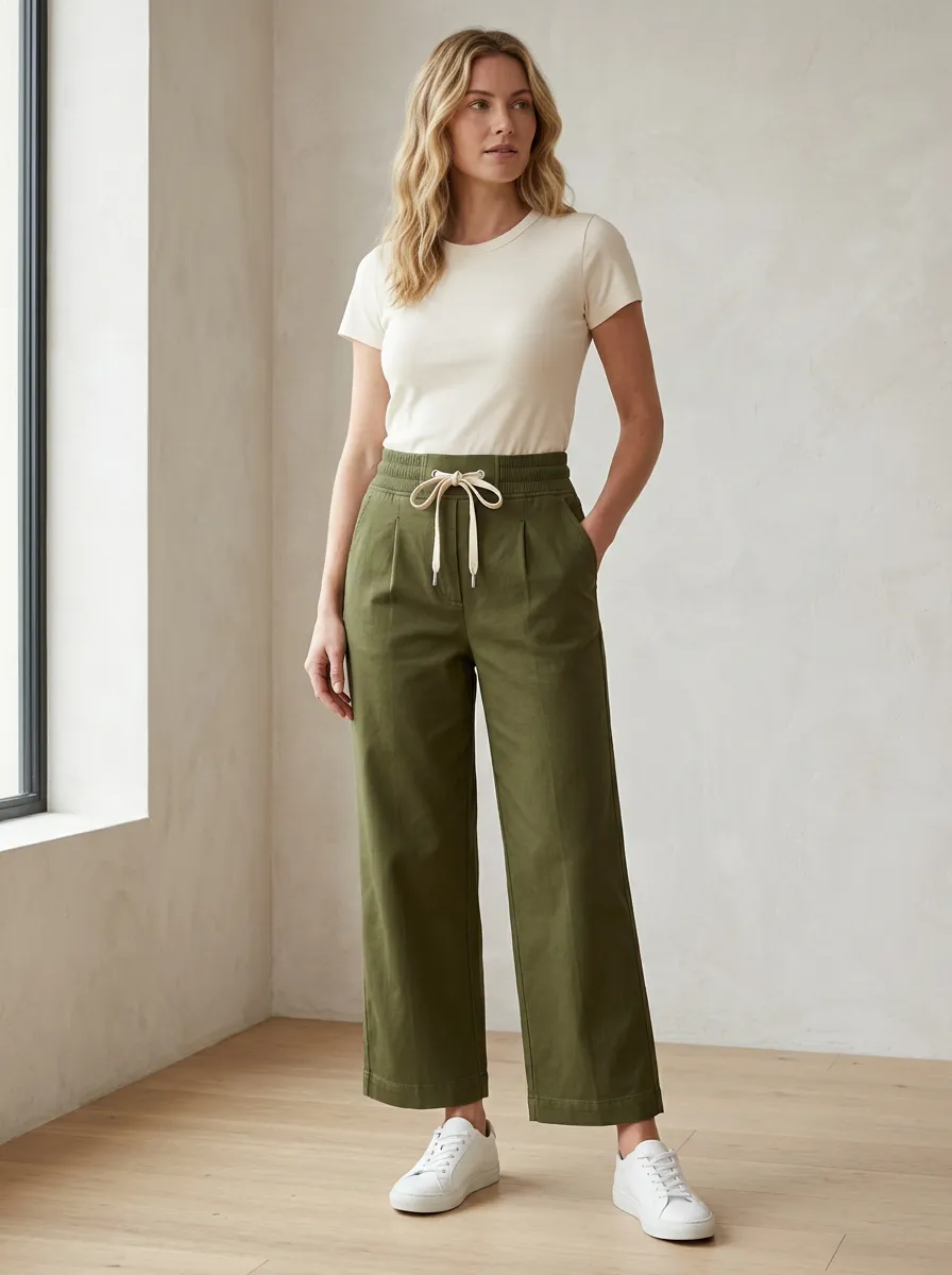 Women's Graphic Casual Adjustable Drawstring Waist Pants