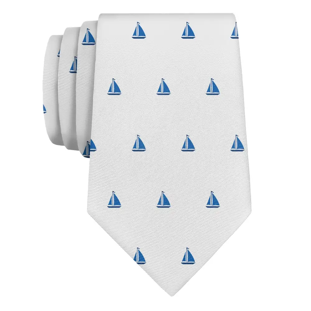 Sailboat Pattern Necktie