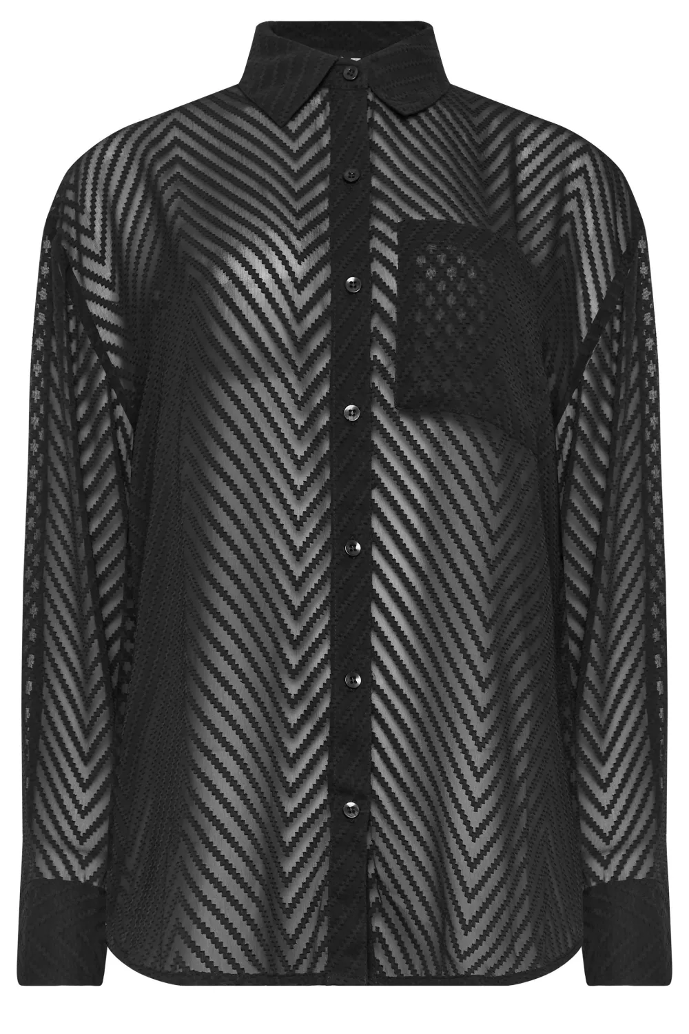 Dark Striped Lapel Shirt