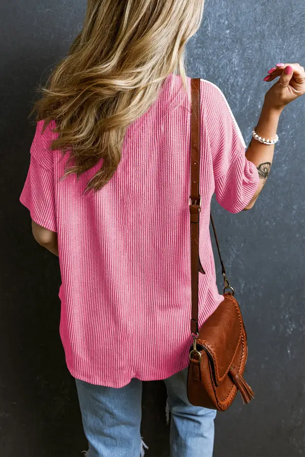 Rose Red Color Block Patch