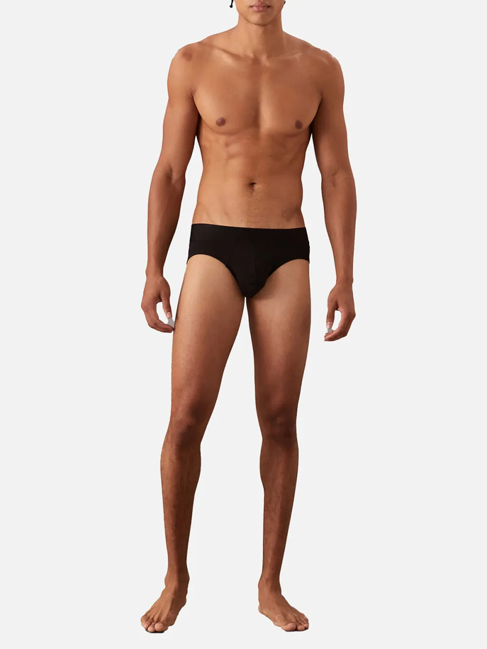 Three Pairs Of Men'S Black-Trimmed Underwear