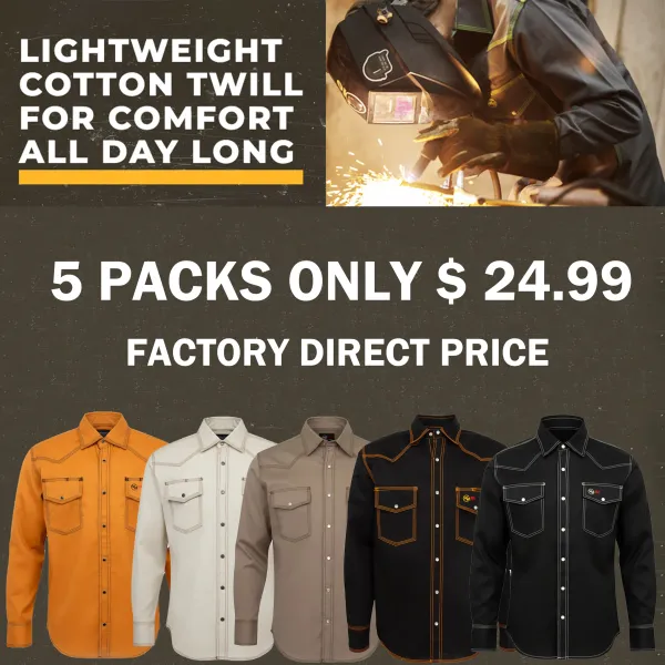 🔥𝗛𝗢𝗧 𝗦𝗔𝗟𝗘 - Men's FR Classic Western Welding Shirt