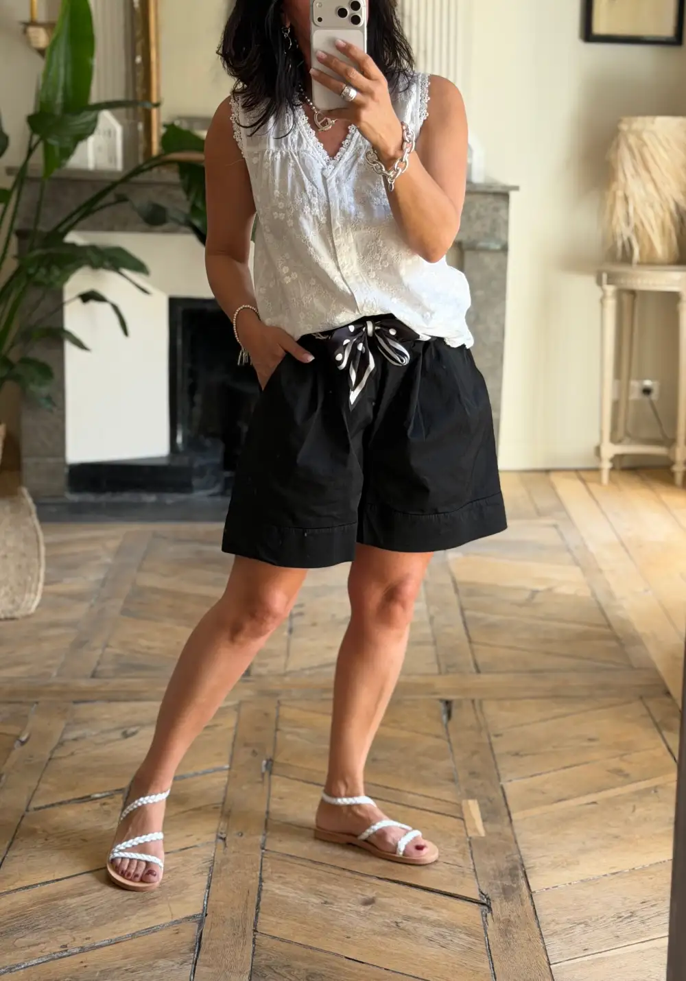 Cotton Embroidered Tank Top