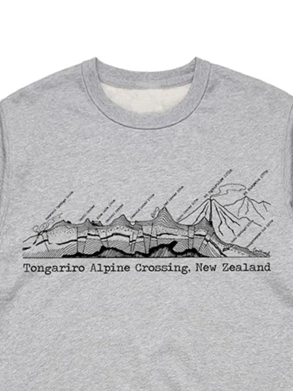 Fashion Tongariro Over-Land Pattern Versatile Casual Sportswear Shirt