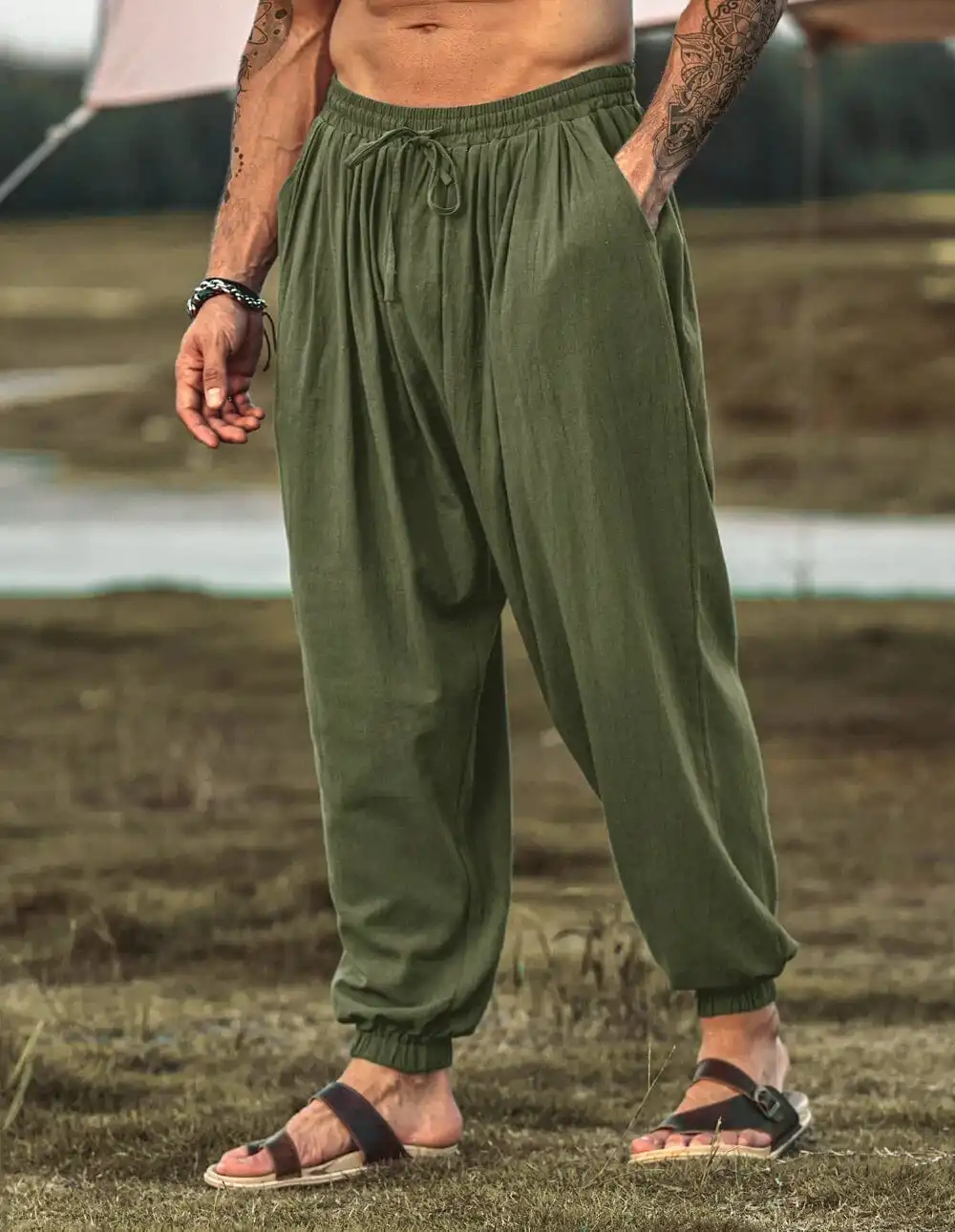 Loose Fit Linen Pants
