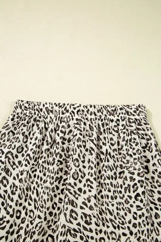 Leopard Drawstring Loose Pants