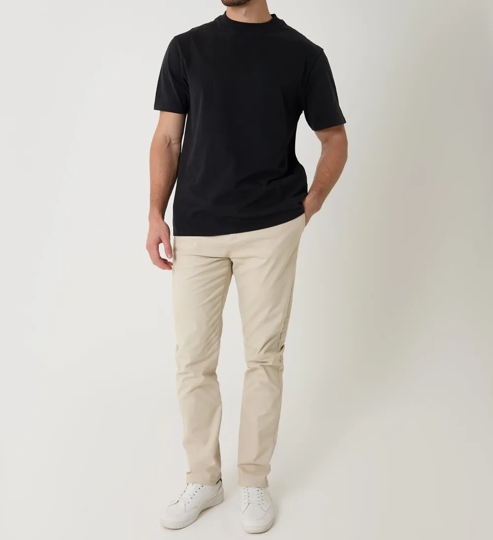 Men's Light Stone Cotton Blend Slim-Fit Pants