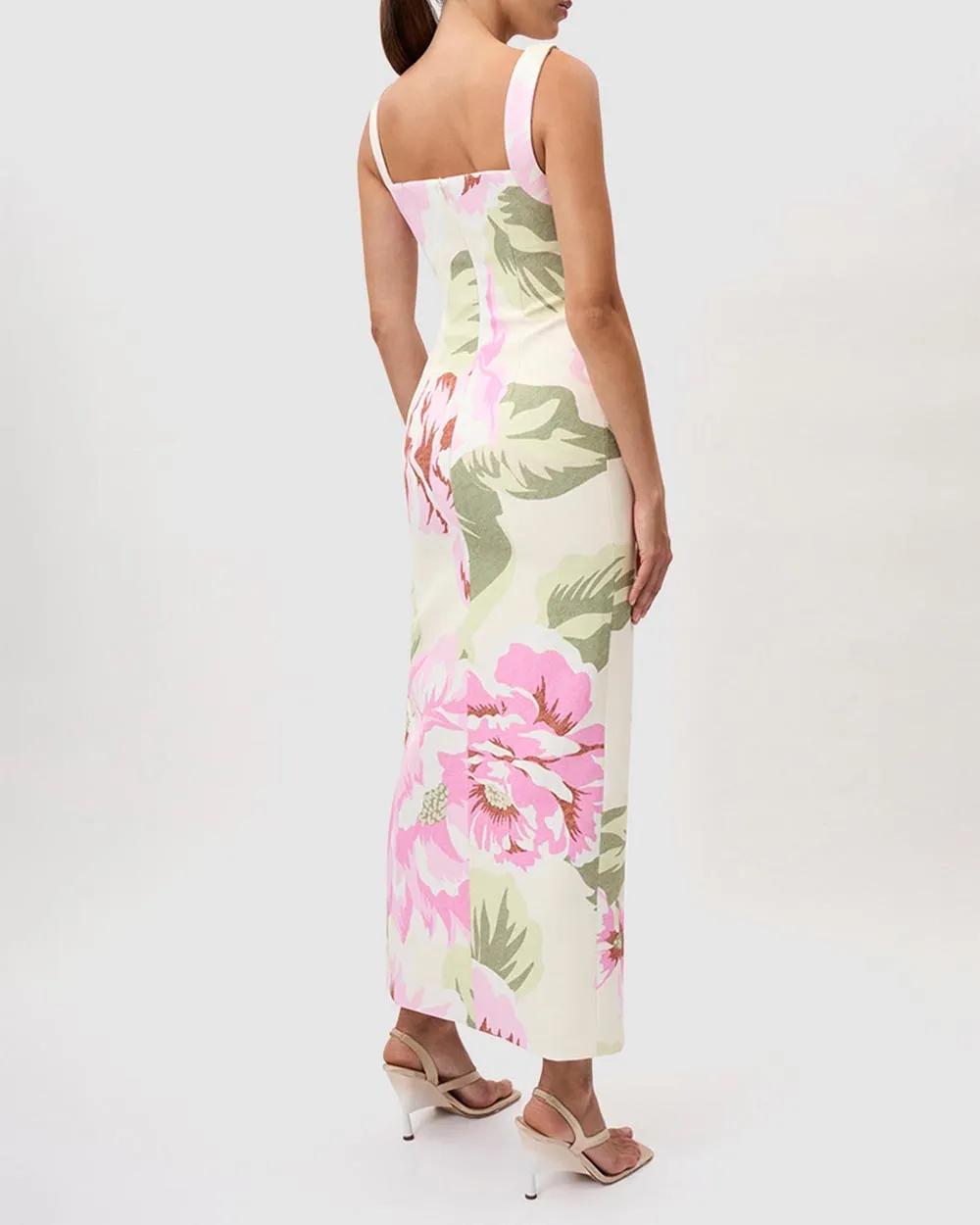 Floral Square Midi Dress