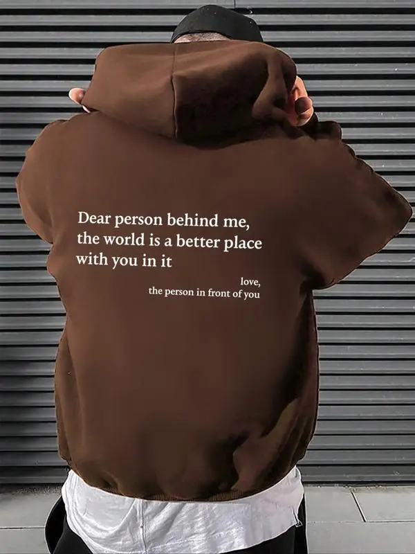 🧥 Men’s Letter Print Pocket Drawstring Graphic Hoodie – Effortlessly Cool. Comfortably You.  🔥 Limited-Time Offer — 45% OFF
