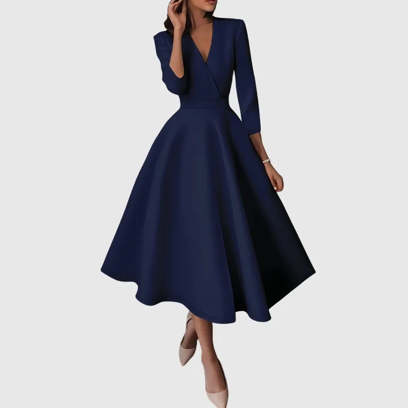 High-waisted Slim Fit Midi Dress
