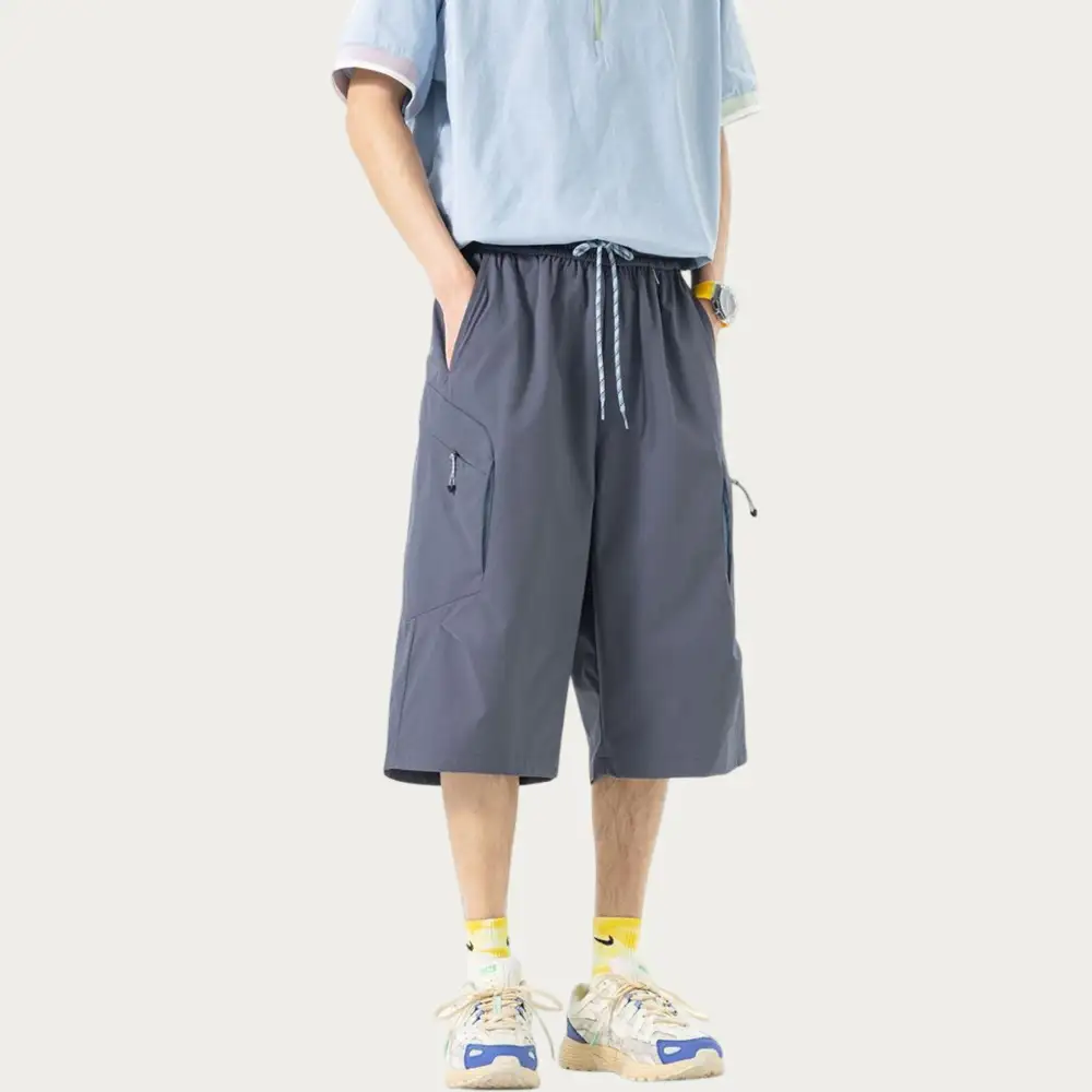 Refined Drawstring Pocketed Lightweight Men's Athletic Shorts