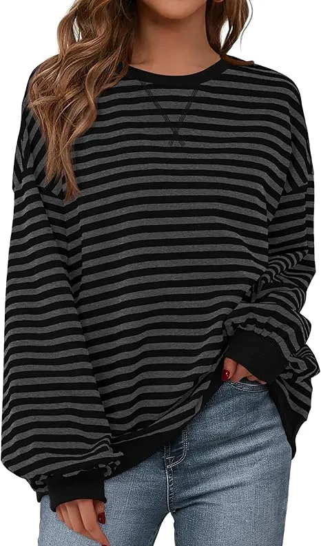 ✨ Women’s Striped Hoodie Sweatshirt – Cozy, Cute & Fall-Ready