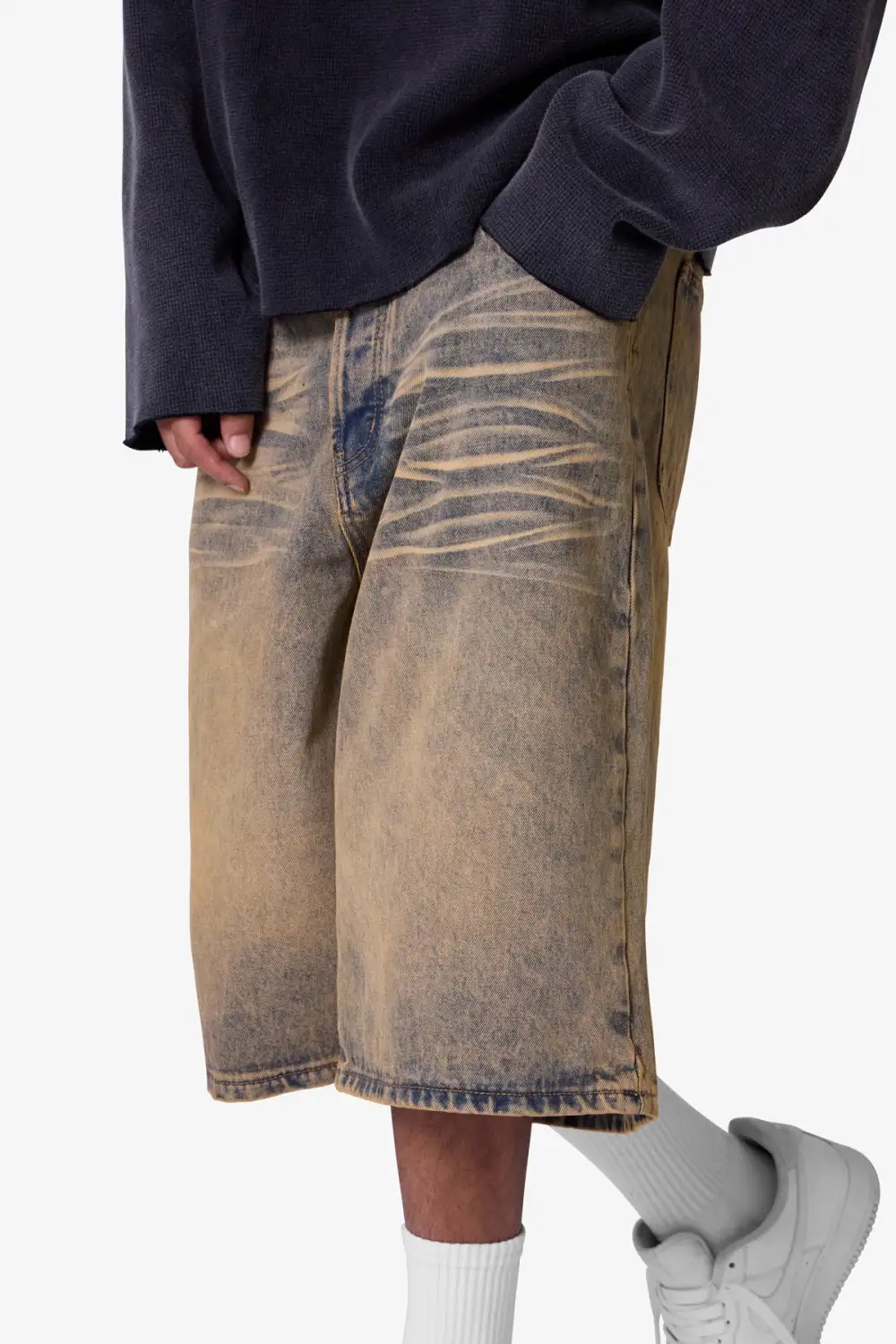 Baggy Dust Stone Denim Shorts