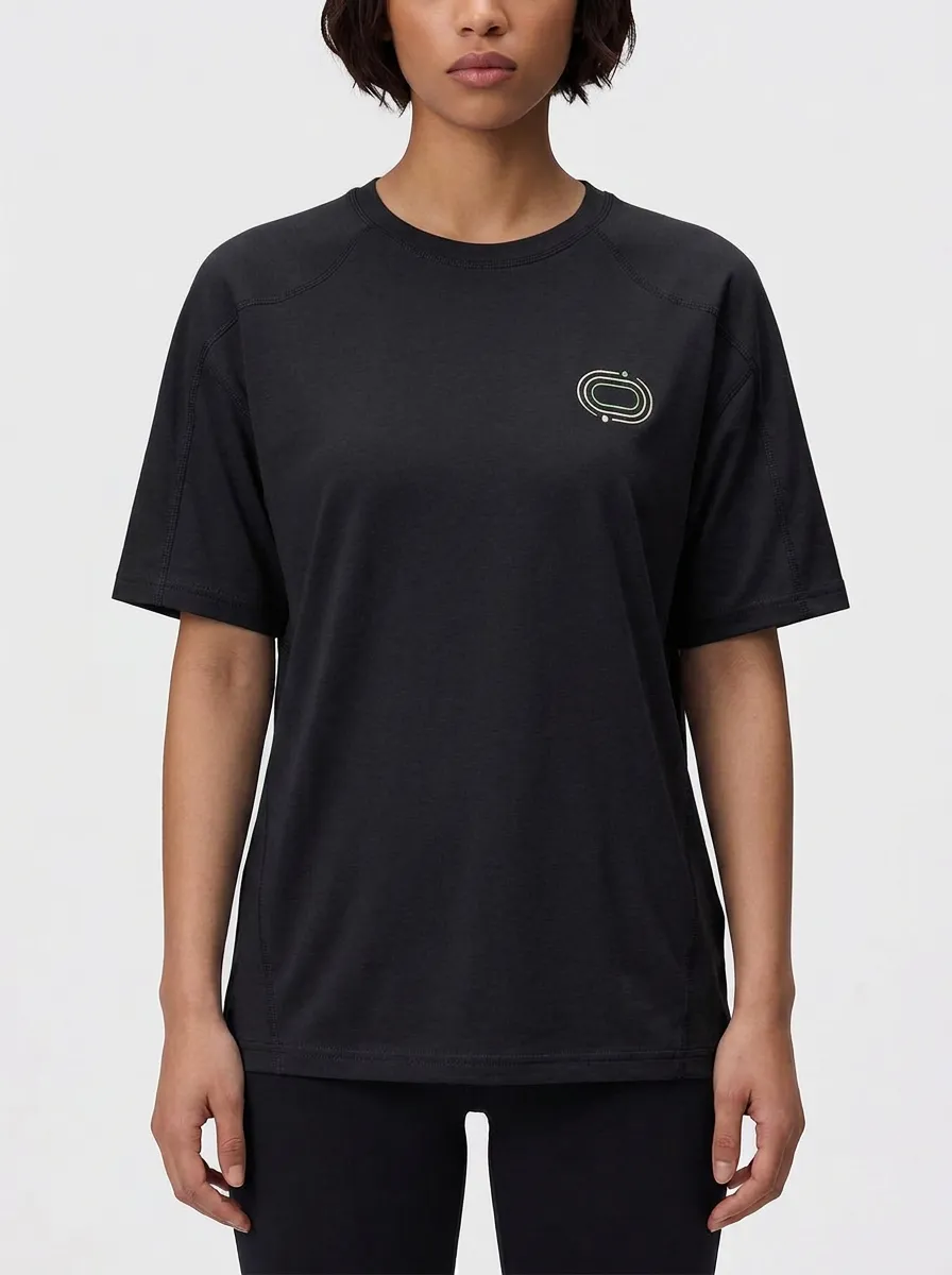 Women's Circular Chest Graphic Relaxed Raglan T-Shirt