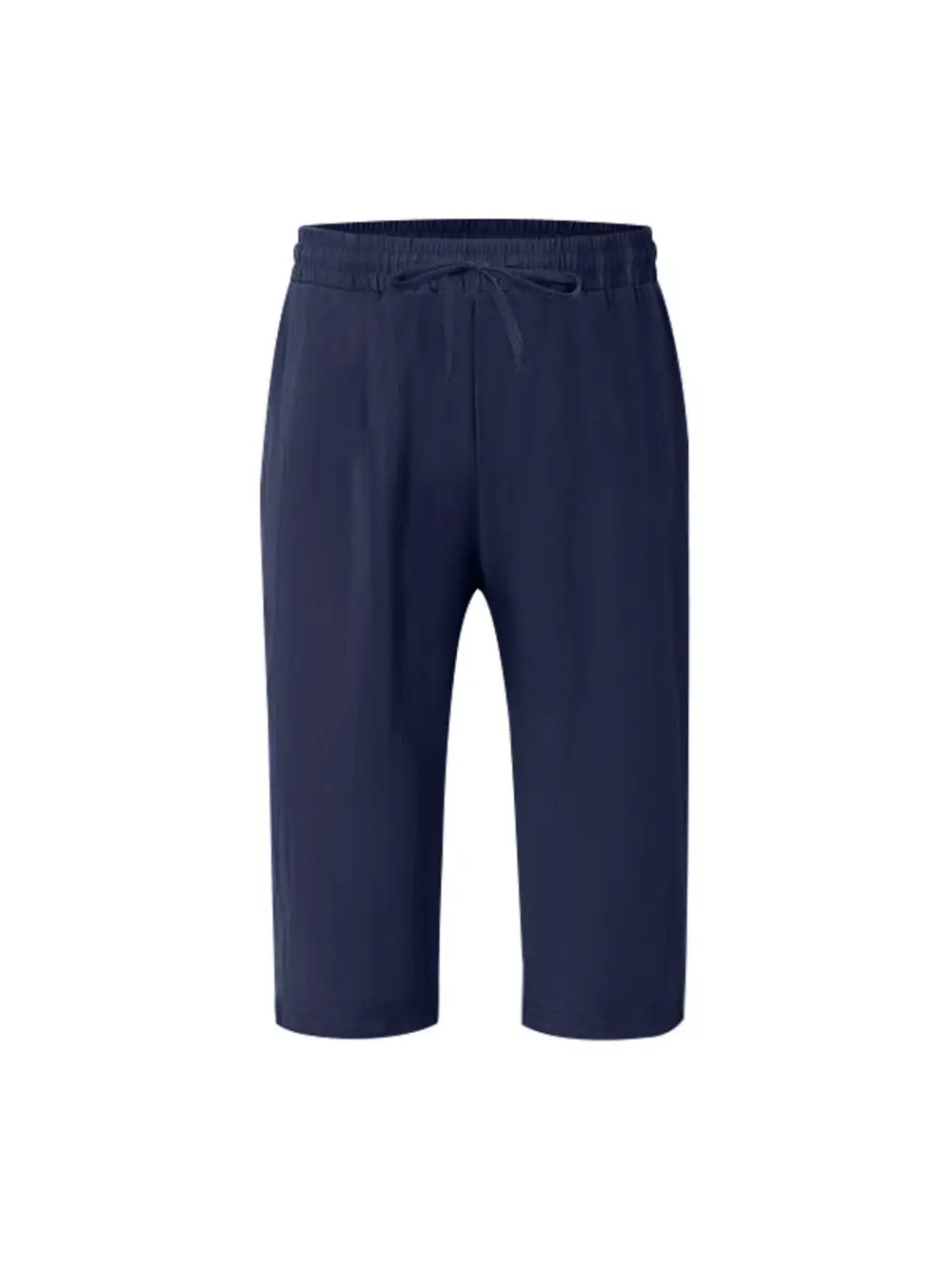 Men's Full Size Casual Drawstring Cropped Pants Plus