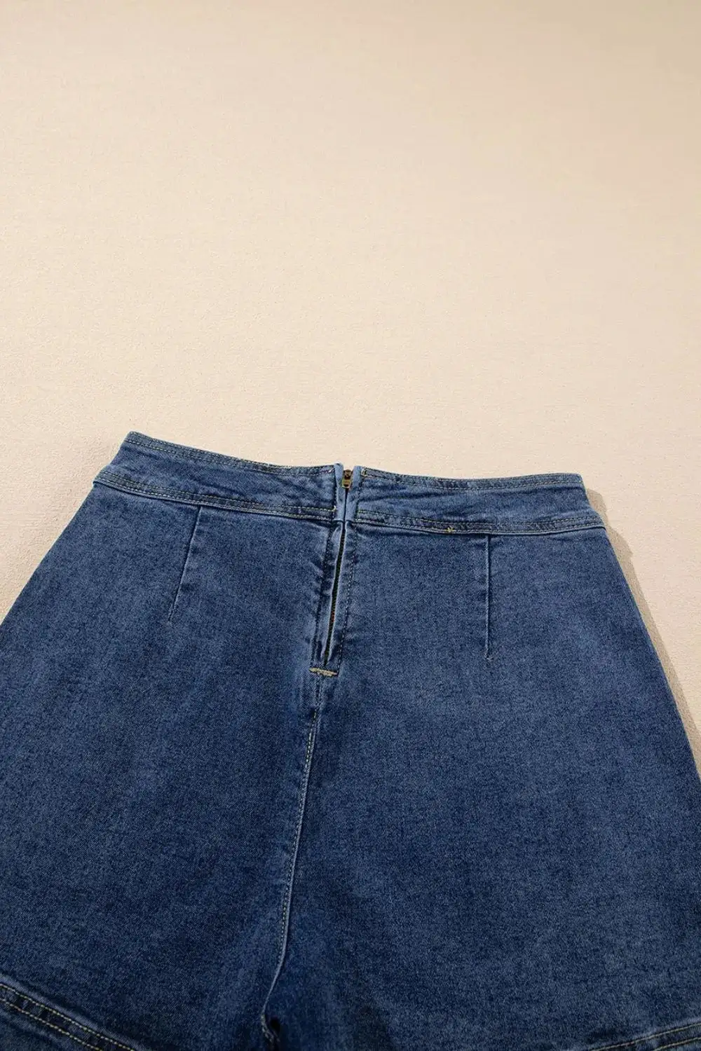 Asymmetrical Denim Pockets So Skirt