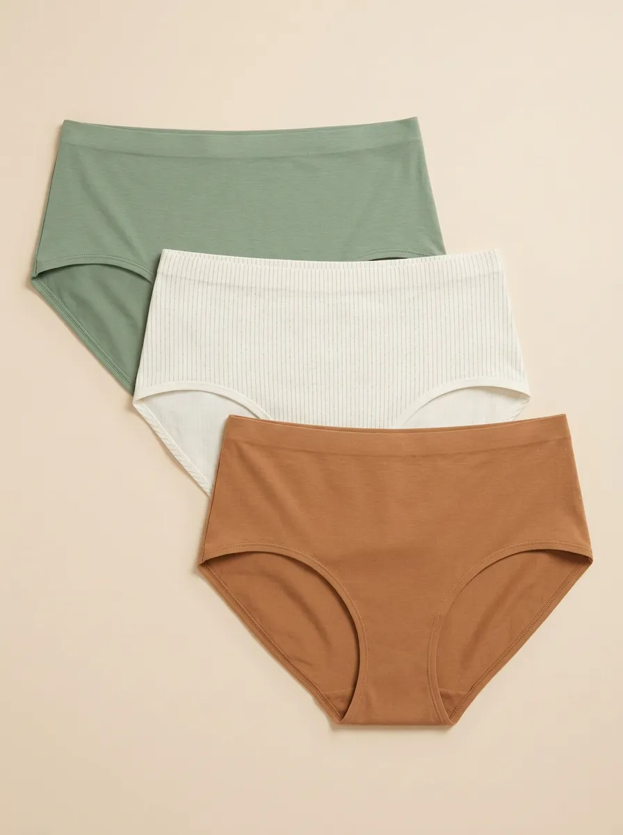 Seamless-Look Ribbed Brief Set
