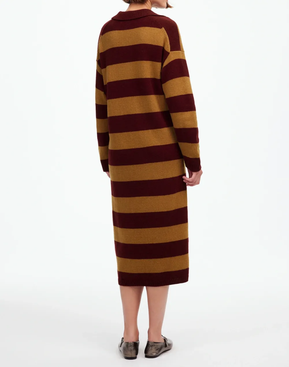 Relaxed Sweater Dress In Stripe