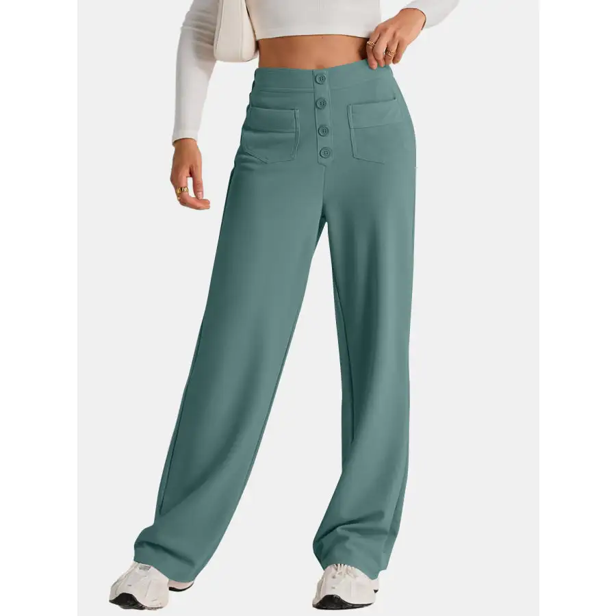 Chic High Waist Wide Leg Pants