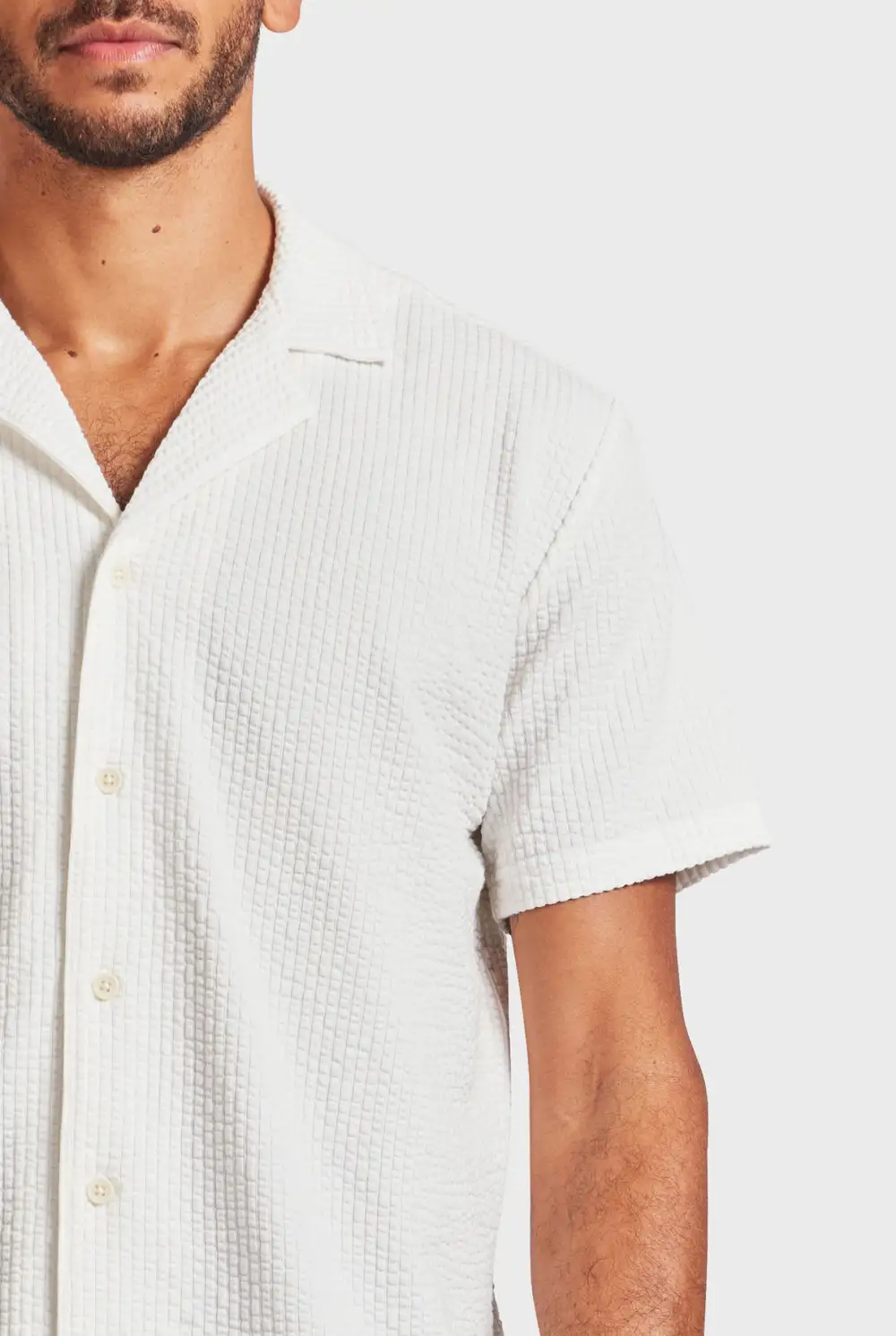 Textured Knit Short Sleeve Shirt