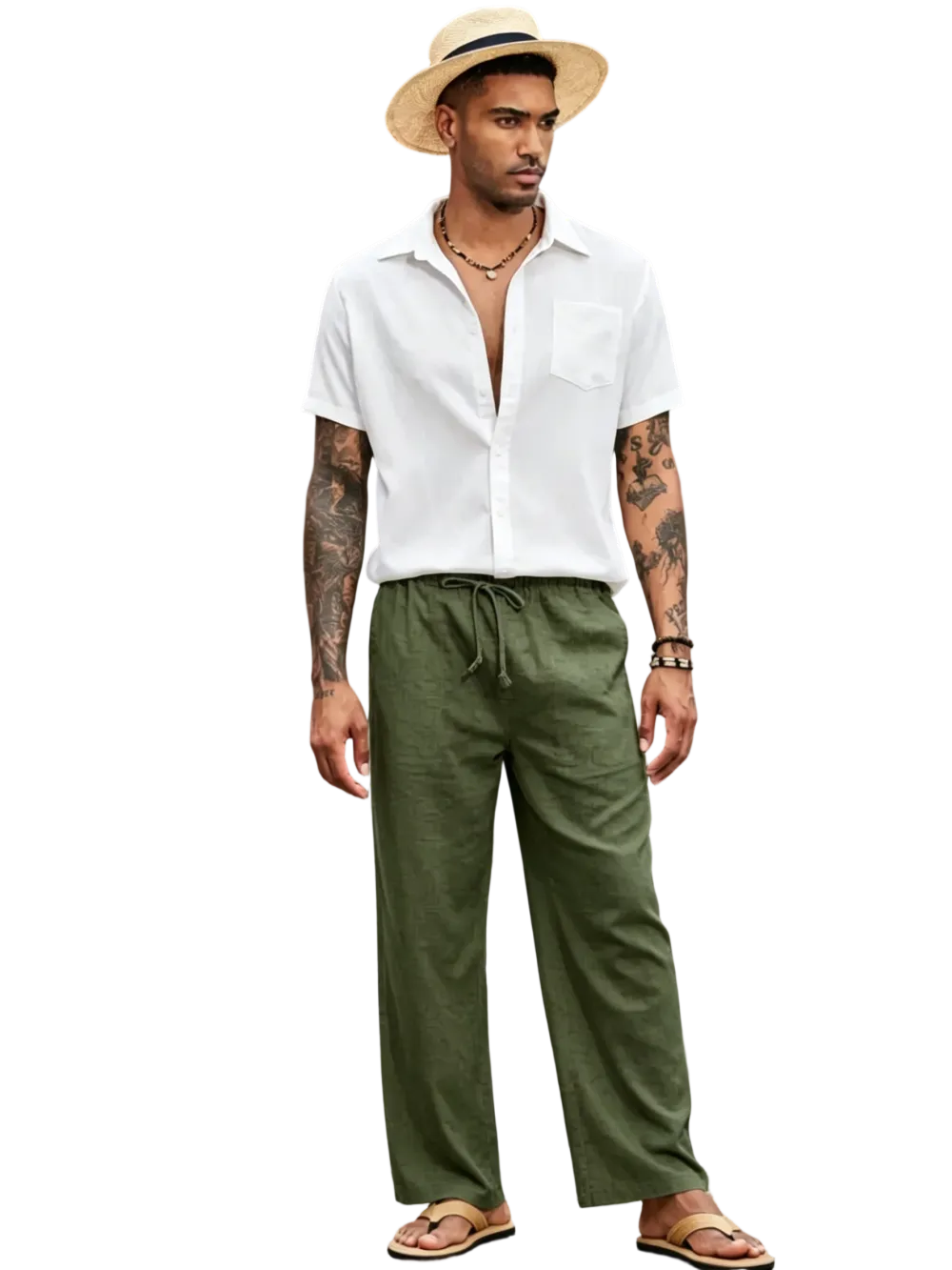 ⏰Hot Sale-Men's Linen-Cotton Blend Casual Trousers🔥8-Pack - All Colors Included