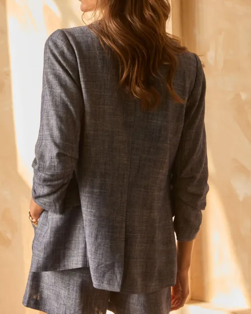 Three Quarter Sleeve Tailored Blazer