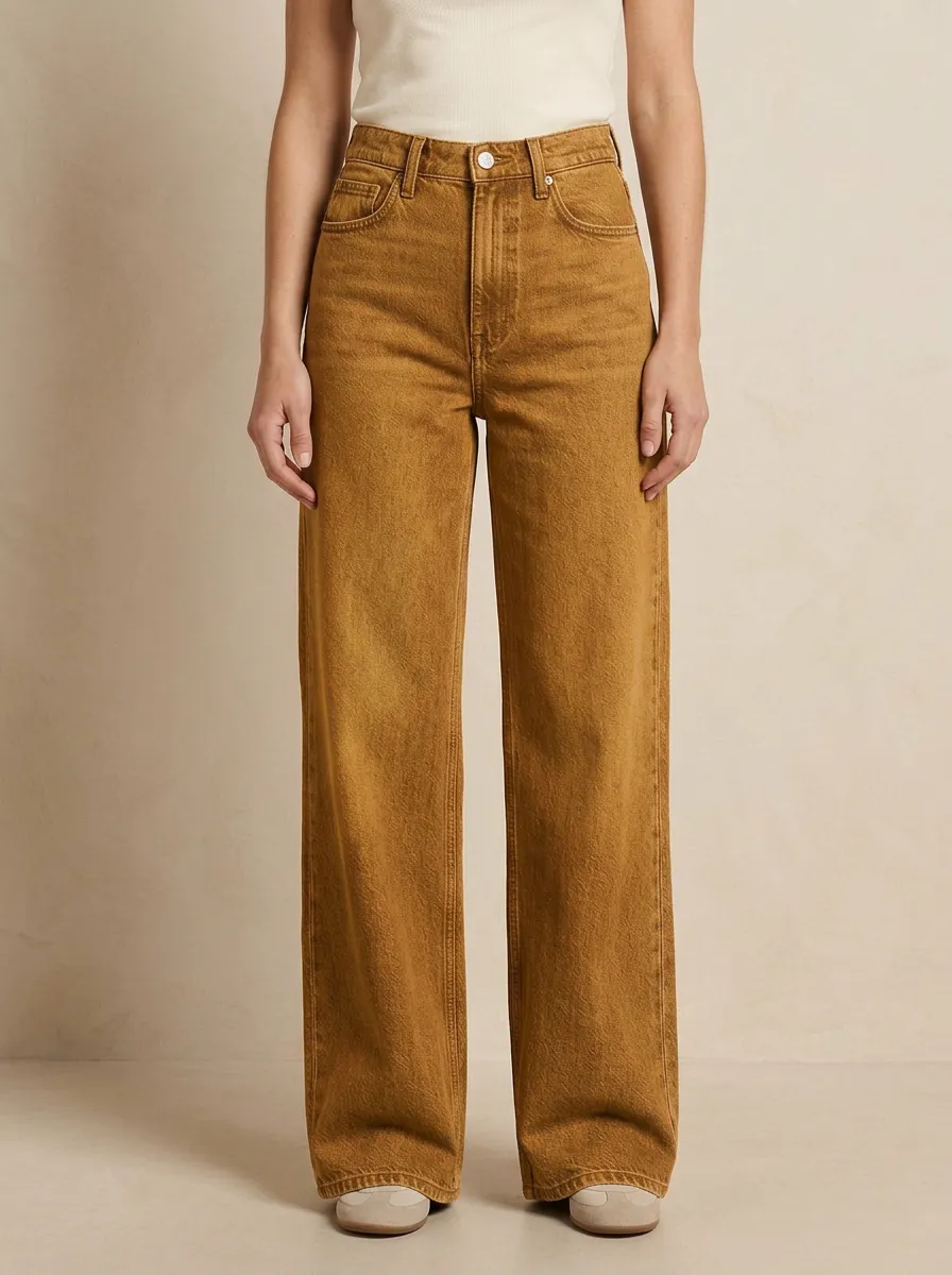 Women's High-Waisted Wide-Leg Jeans