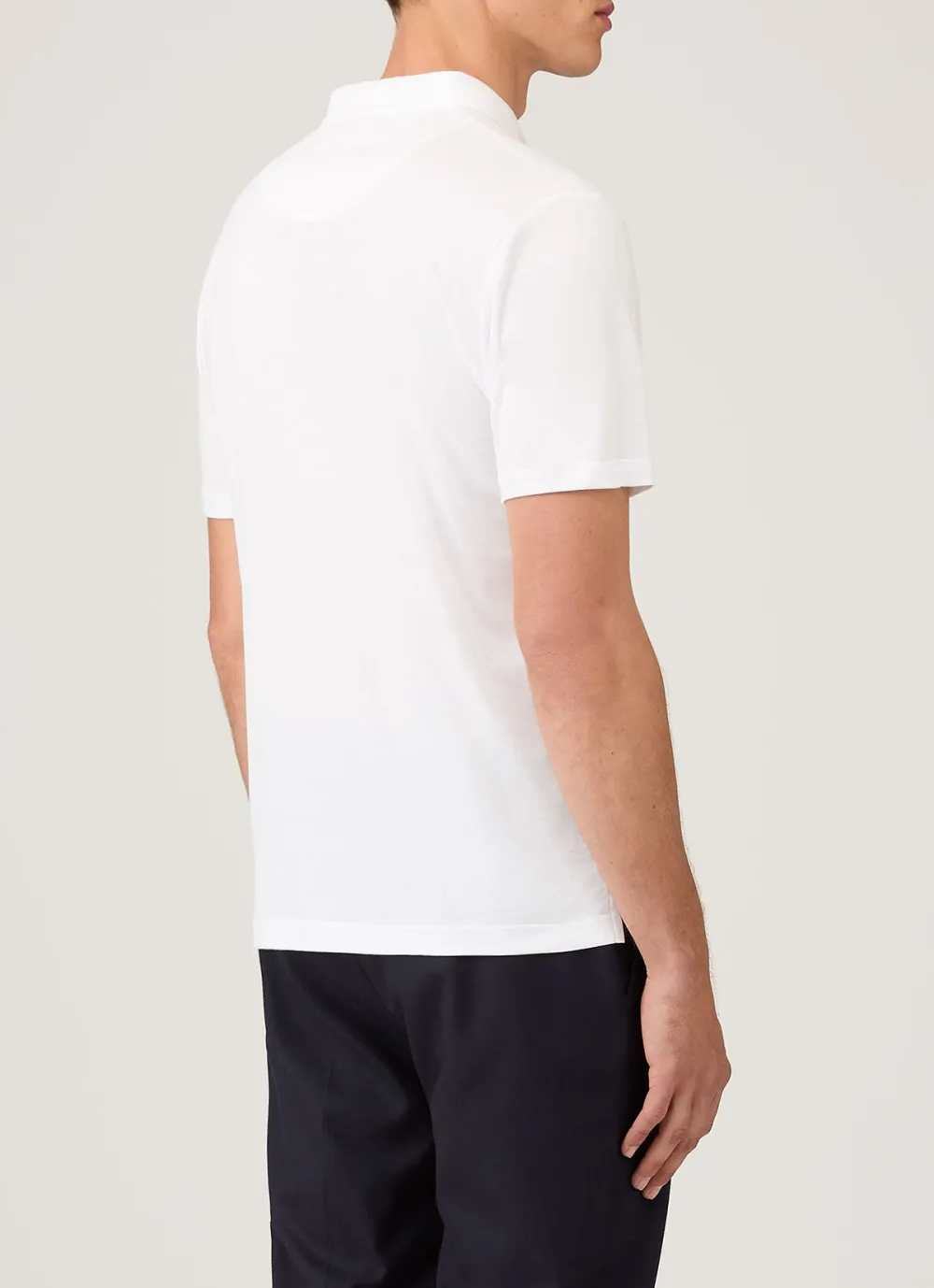 Modern Everyday Slim Fit Sea Island Cotton Jersey Short Sleeve Polo Shirt