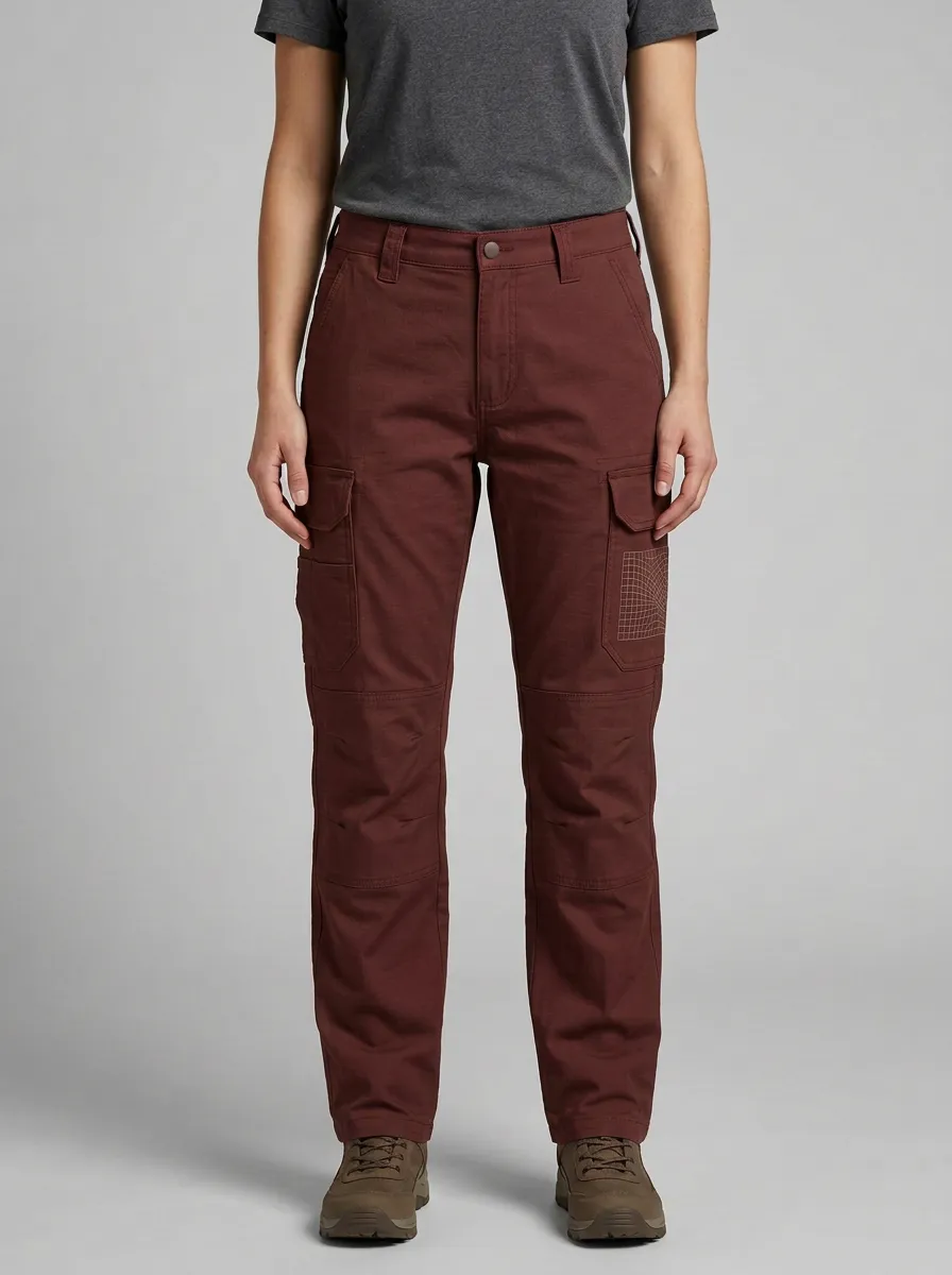 Unisex Grid Pattern Tactical Work Pants