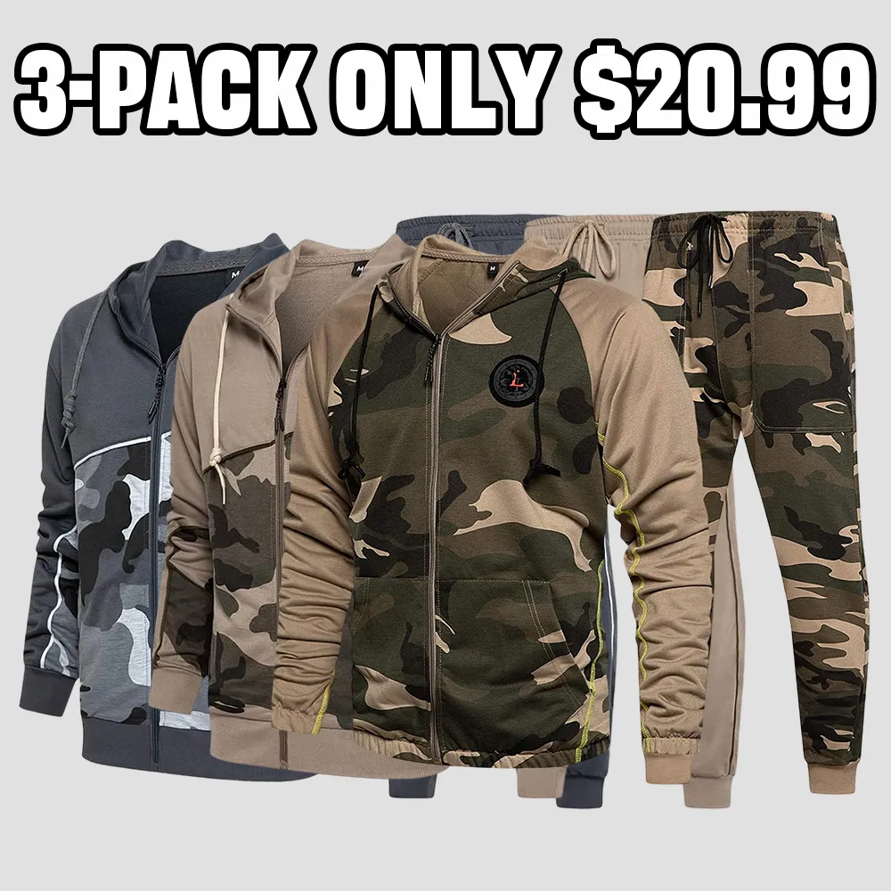Casual Comfy Camo Suits for Men