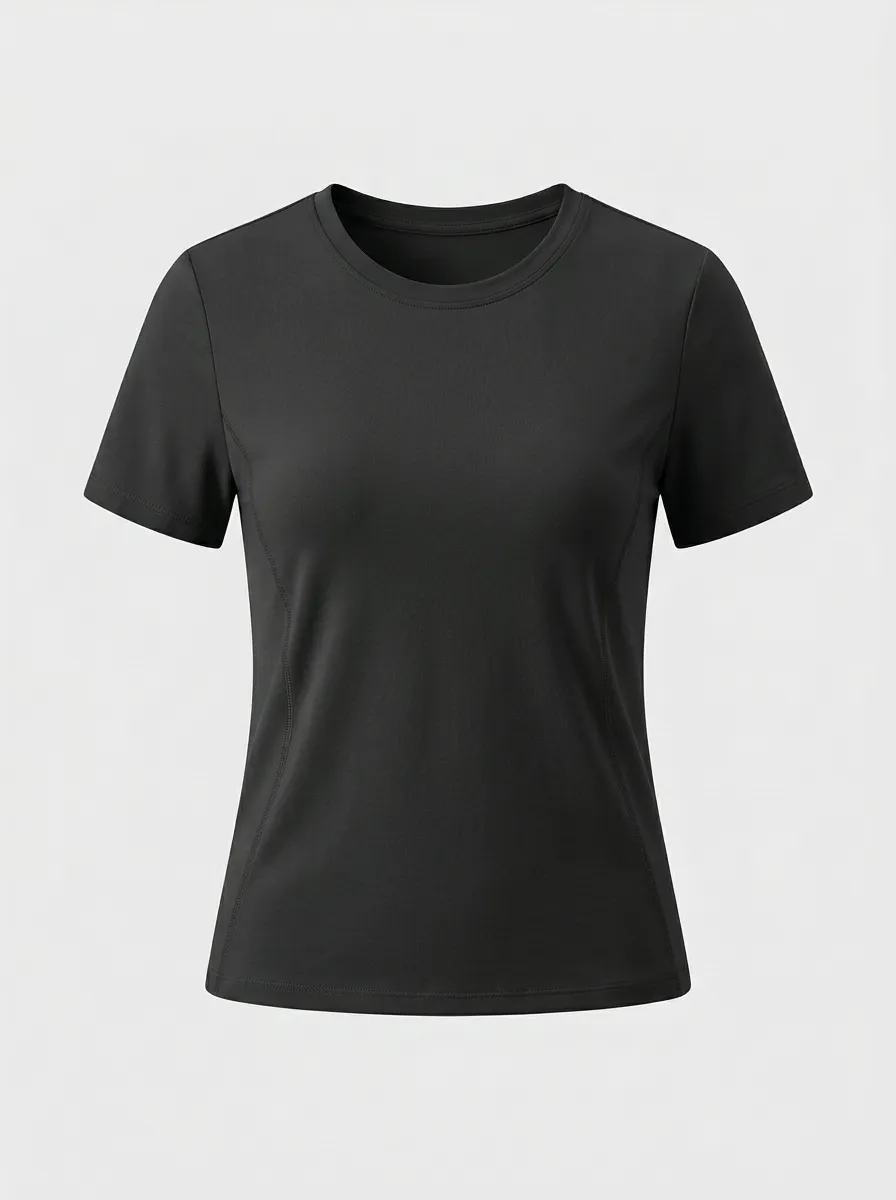 Women's Structured Side-Panel Crewneck T-Shirt