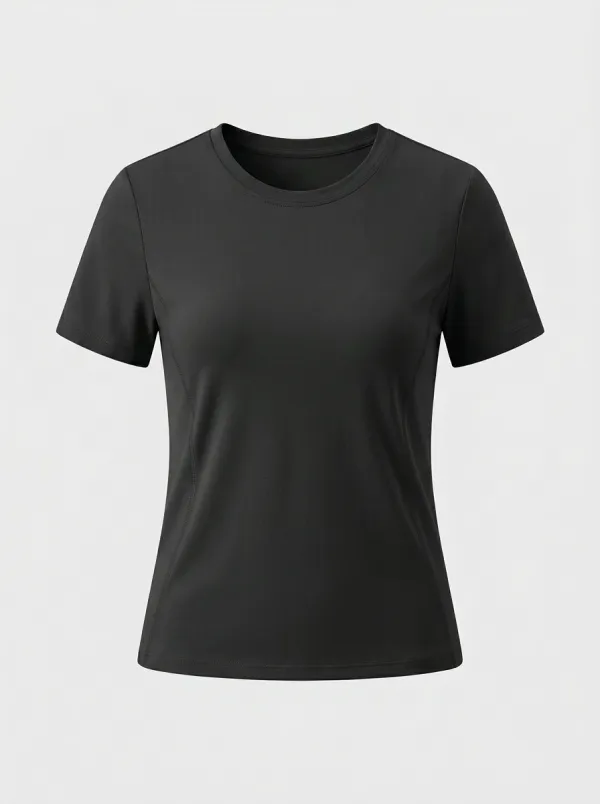 Women's Structured Side-Panel Crewneck T-Shirt