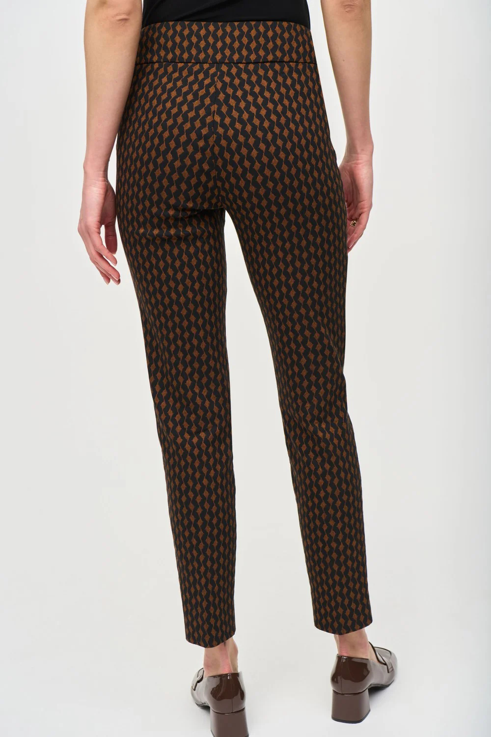 Brown Polka - Dot Ankle Pants