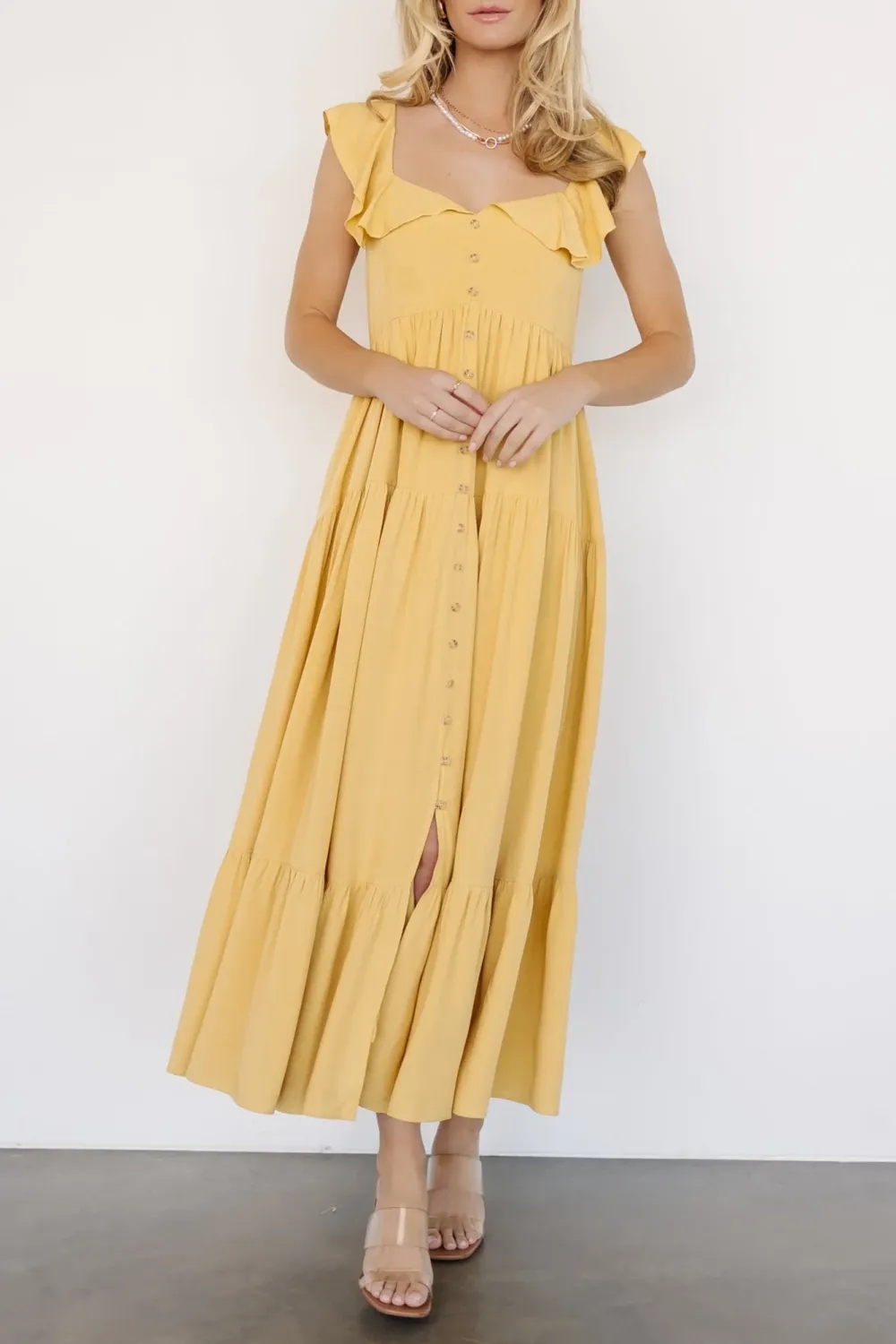 Classic Versatile Lace Collar V-Neck Dress