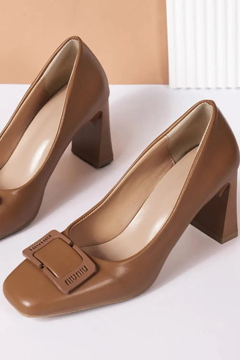 Square Toe Slingback Office Ready Casual Pumps
