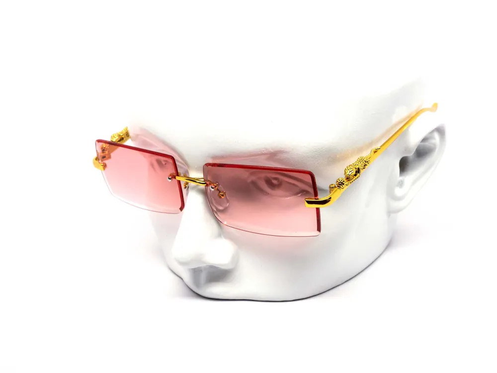 12-Pack Rimless Cat-Eye Gradient Sunglasses