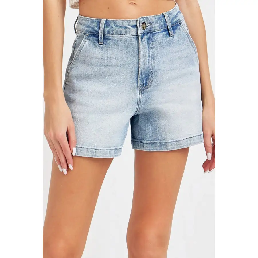 Full Size High Rise Denim Shorts