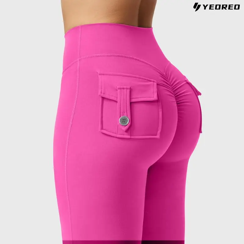 Flare Leggings with Pockets Butt-Lifting | High-Waist | Breathable | Four-Way Stretch | Squat-Proof