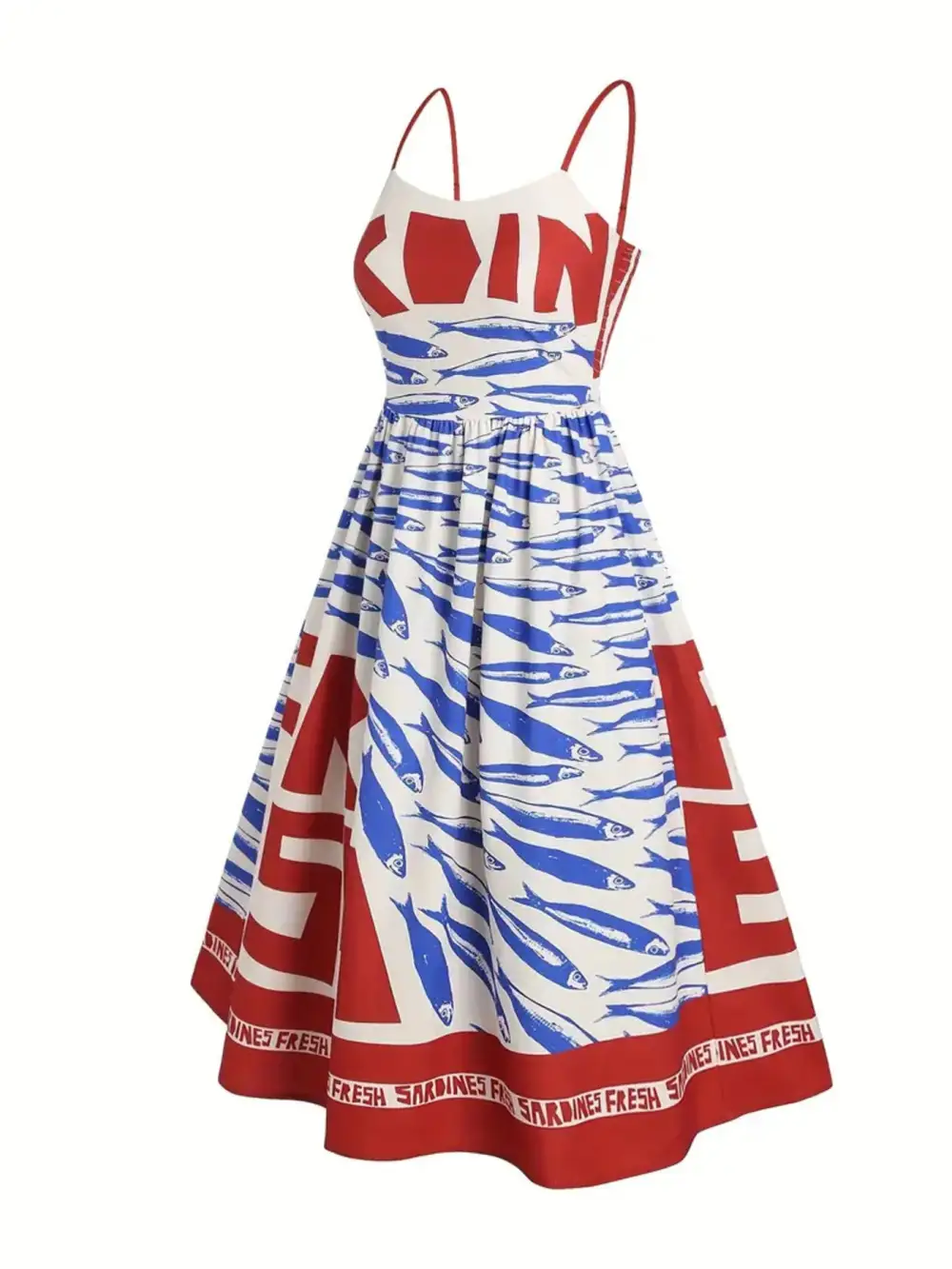 Sardine Spaghetti Strap Midi Dress